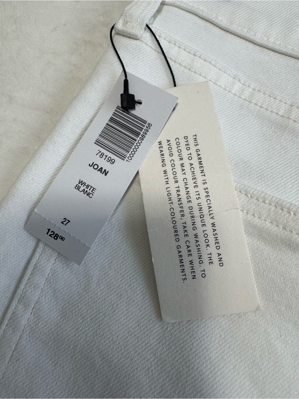 Aritzia Denim Forum The Joan Wide Leg Jeans White 27 NWT - Picture 6 of 13